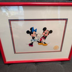 Minnie loves Mickey limited edition serigraphs cel