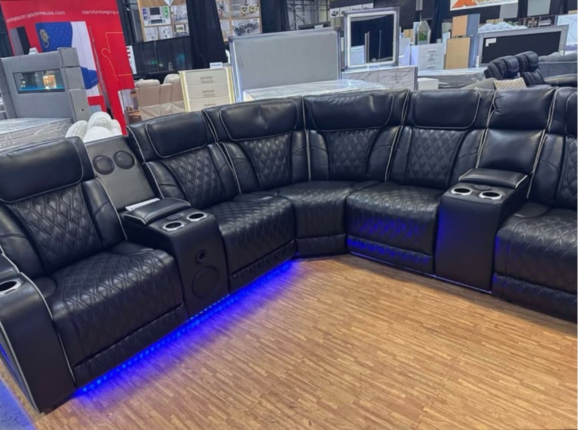 Power Reclining Sectional In Stock For Fast Delivery