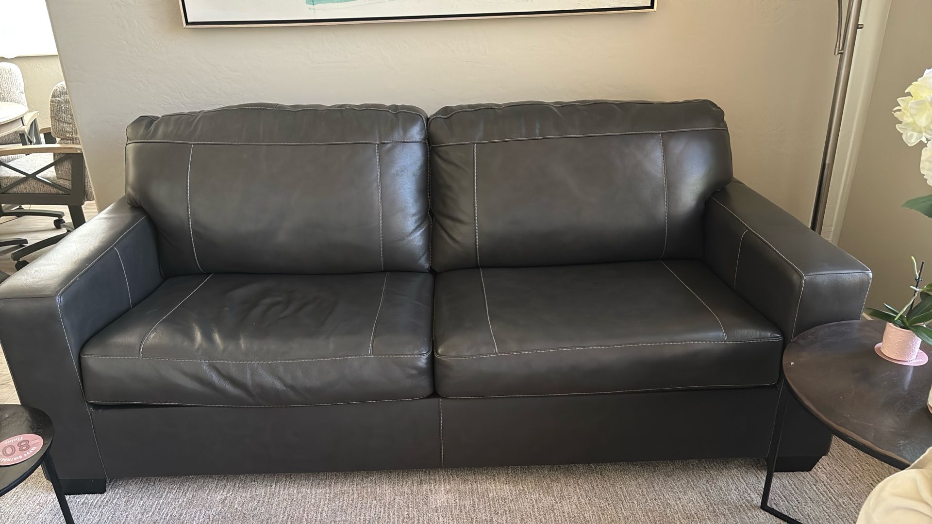 Leather sofa set