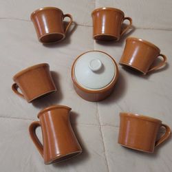 Vintage 60s 70s stoneware set 