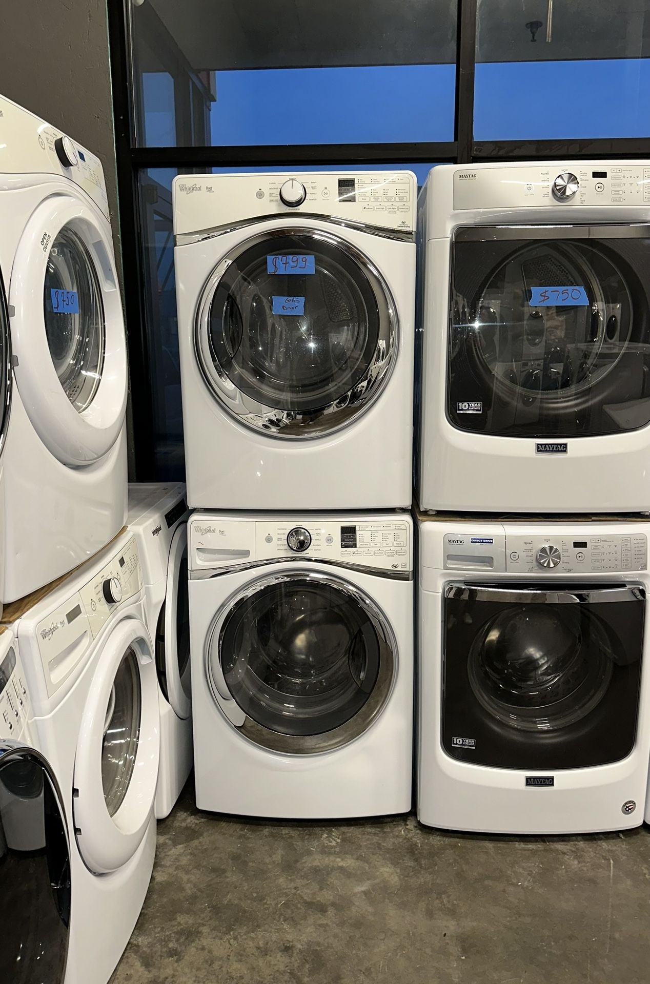 WHIRLPOOL XL CAPACITY WASHER DRYER GAS FREE DELIVERY
