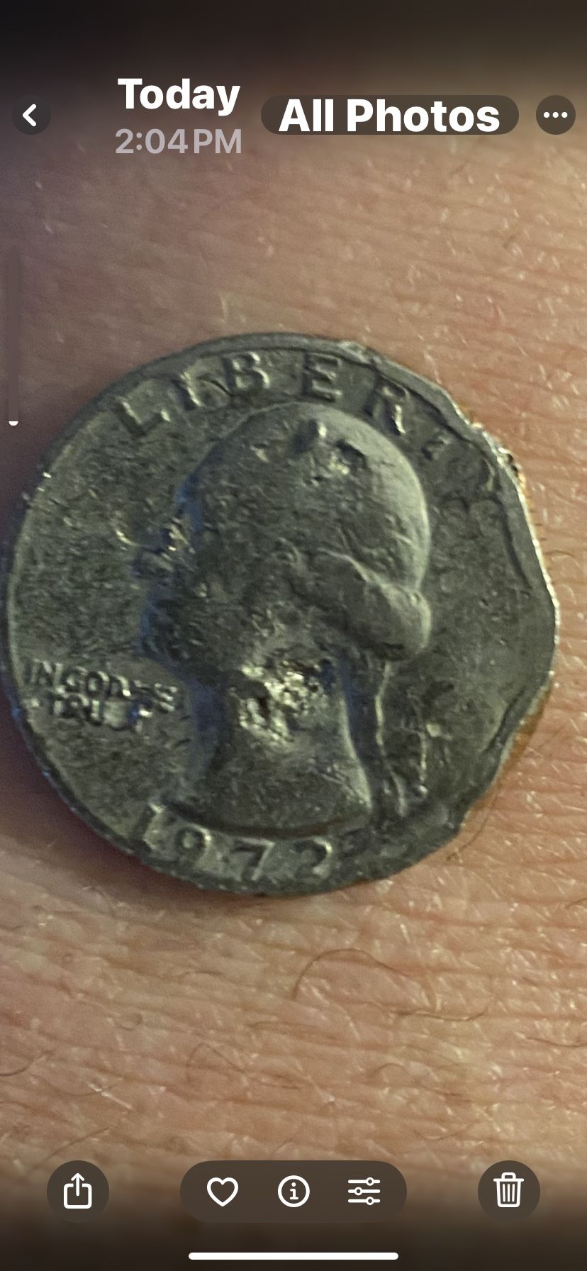 1972 Quarter With Multiple Errors