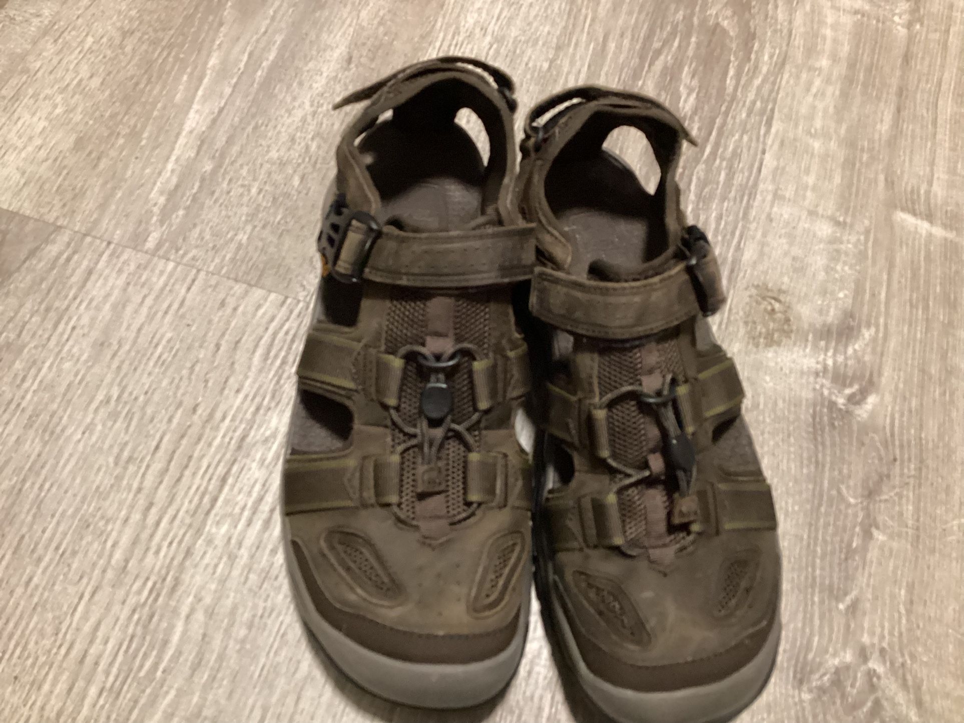 Teva Men's Sandals Sz 11.5 M Omnium Leather Fisherman Pd $95 Amazon Sell $6