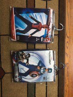Halloween marvel captain America and Spider-Man costumes