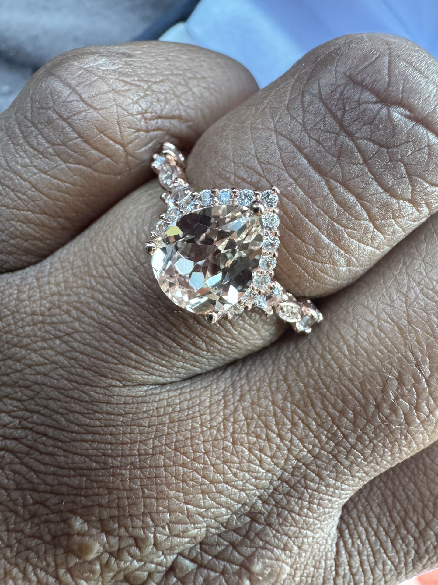 14k Pink Sapphire Rose Gold Ring