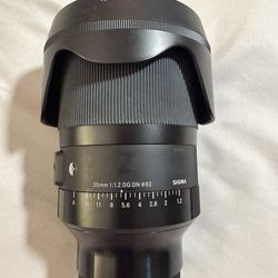 Sigma 35mm  F1.2 for Sony E mount (full frame)