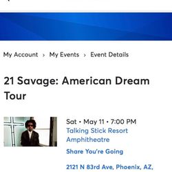 21 Savage: American Dream Tour (x4)