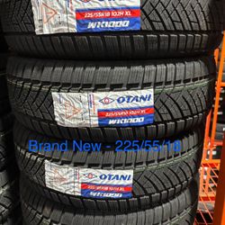 (4) - 225/55/18 Otani WK1000 Snow tires