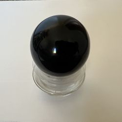 Small Natural Stone Polished Black Sphere / Ball