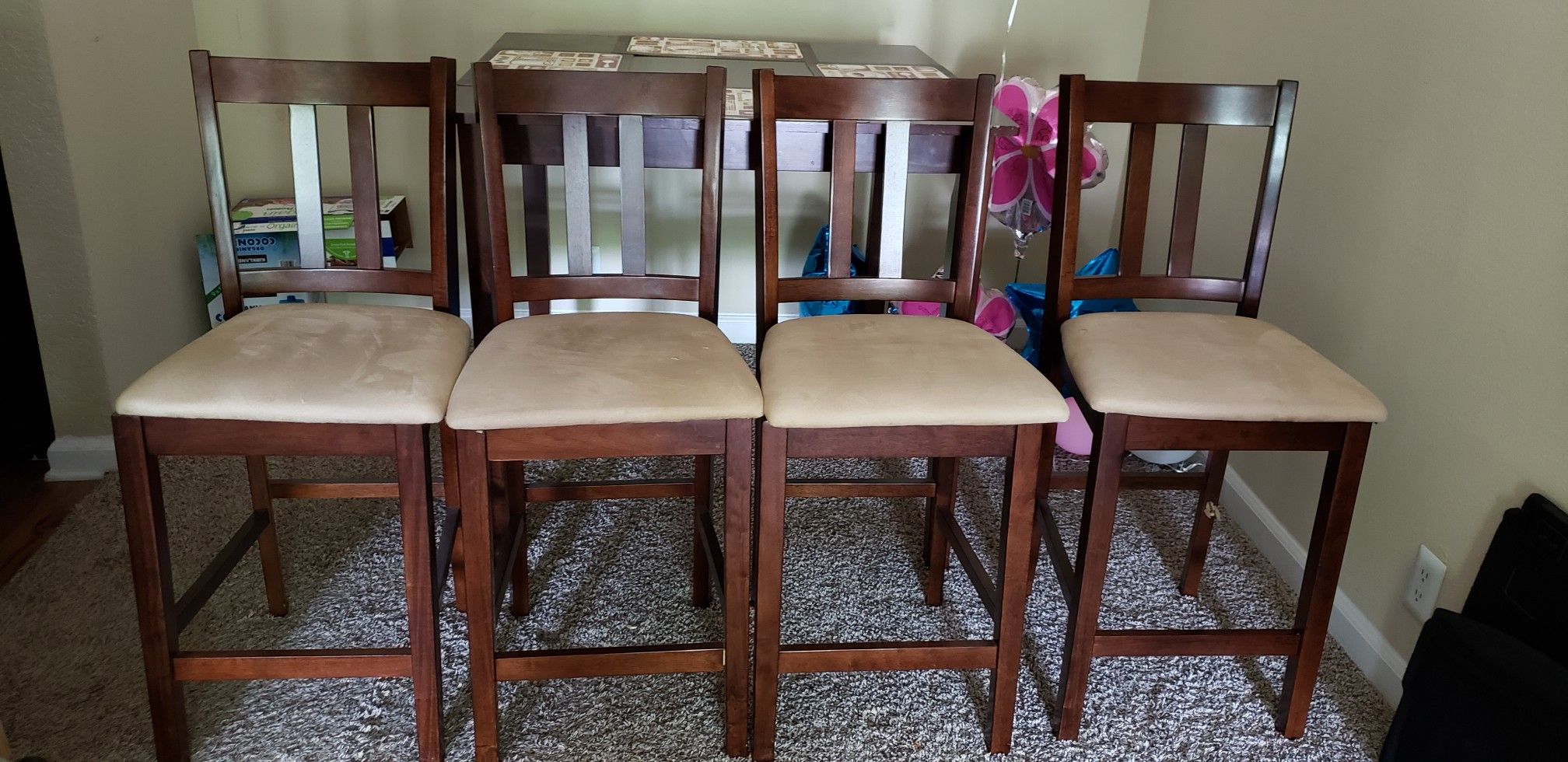 Counter height Dining table with 4 chairs