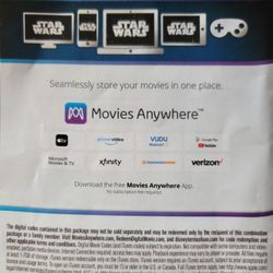 Digital Copy 4k Star Wars Movies