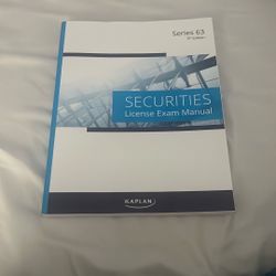Kaplan Series 63 9th Edition Securities License Exam Manual