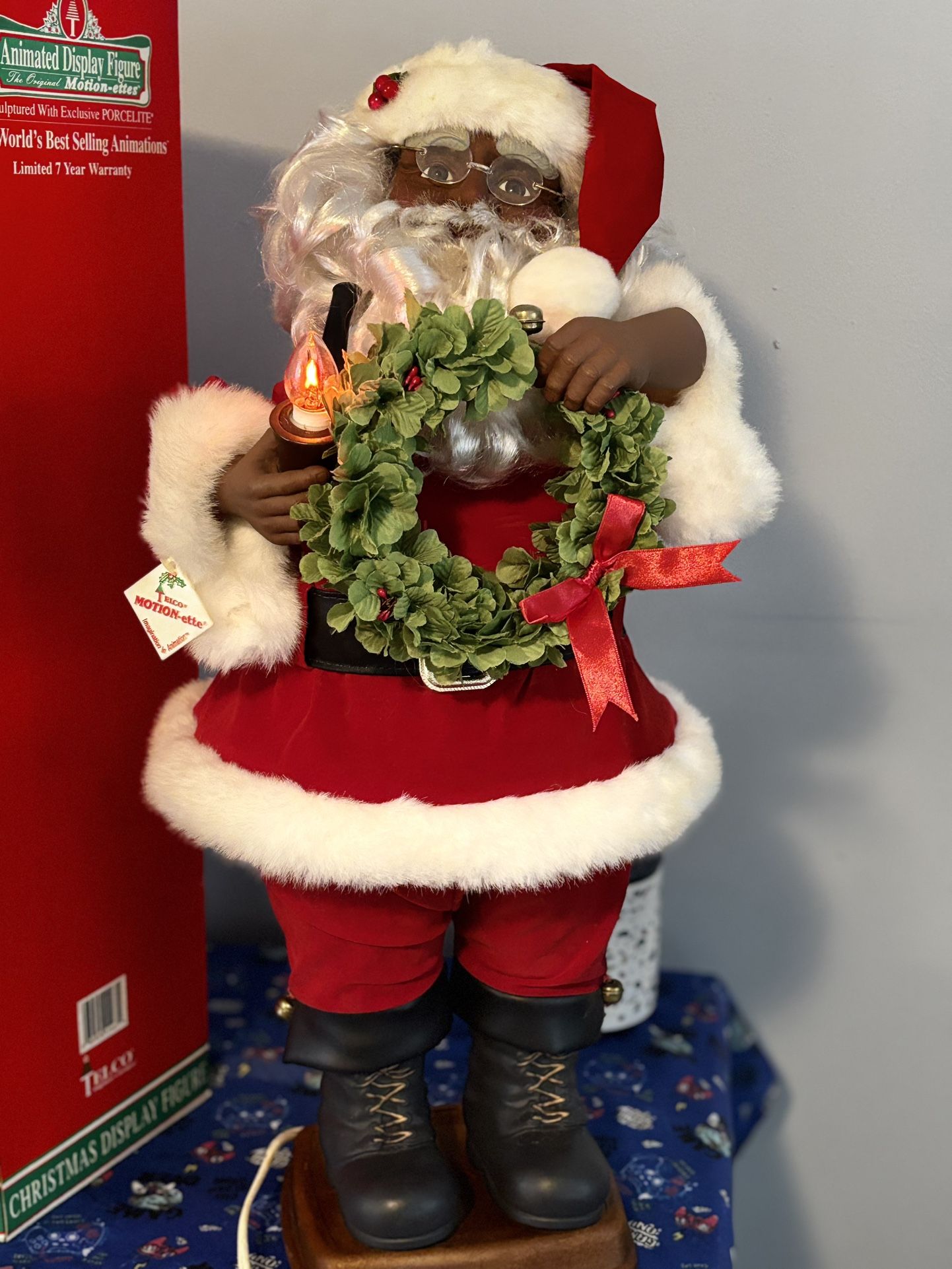 Telco Vintage African American Santa