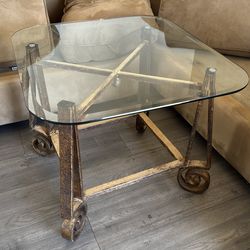 mini glass table
