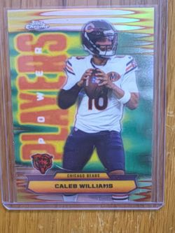2025 Topps Chrome Caleb Williams Refractor Power Players NFL Chicago Bears