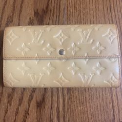 Louis Vuitton,Bifold Long Wallet, Lt. Yellow,Length=7.5” or 19cm X Width=4.5” or 11.5