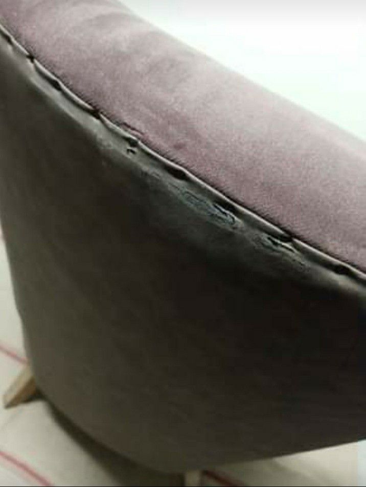 Custom Leather and Suede accent chair