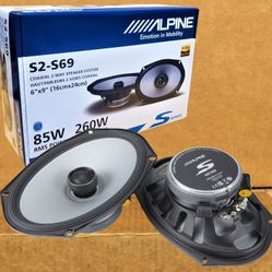 Alpine S2-S69 6 X 9 Speakers Car Speakers Set 260 Watts S-Series 🚨 Payment Options Available 🚨 No Credit Needed 🚨