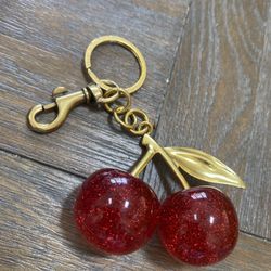 Topoem Cherry Keychain Bag Charms Cute Purse Accessories for Women Cherry Bag...
