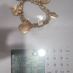 Gold Bracelet With Charms (14K, 25grams)