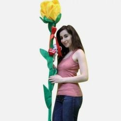 6 Foot Yellow Plush Rose