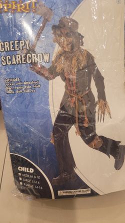 Creepy Scarwcrow Costume W/ Ax