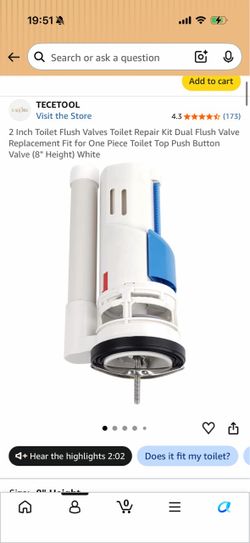 2” Dual Flush Valve