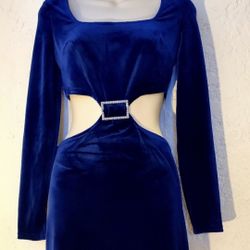 Gorgeous Blue Velvet Dress