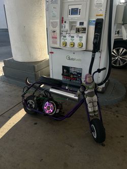 5” bam minibike powder coated candy purple