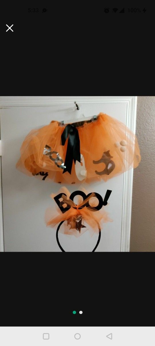 Girls Halloween Costume/Orange Tutu