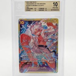 One Piece Monkey D. Luffy SEC Awakening of New Era BGS 10 Pristine Card
