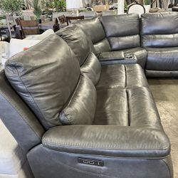 Leather Power Reclining Sectional From Costco
