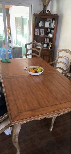 French Country Dining Table with chairs