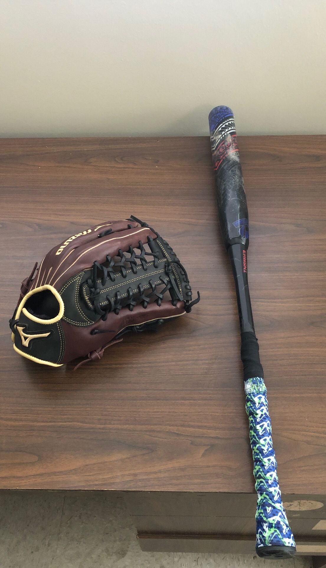 Demarini insane Asa softball bat softball glove slowpitch