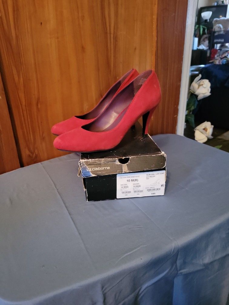 Red Suede Heels