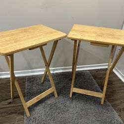 Wood Folding Portable TV Snack Tray Table