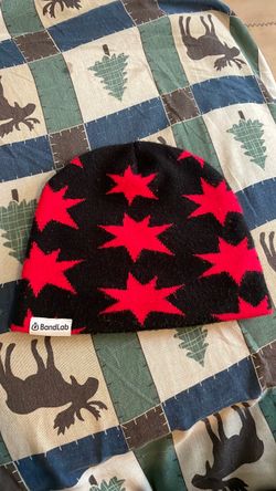 BandLab Black and Red Star Beanie