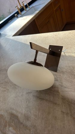 Mid Century Italian Brass Globe Wall Sconce Light