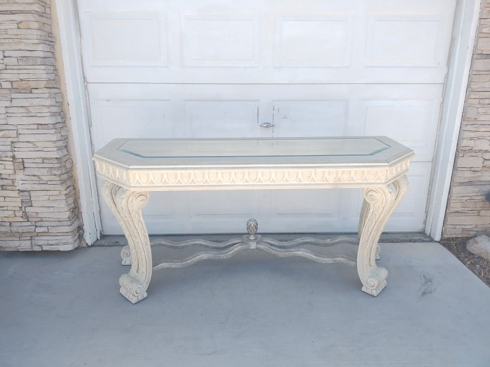 Antique French Console ~ Entryway Table 64x22x32