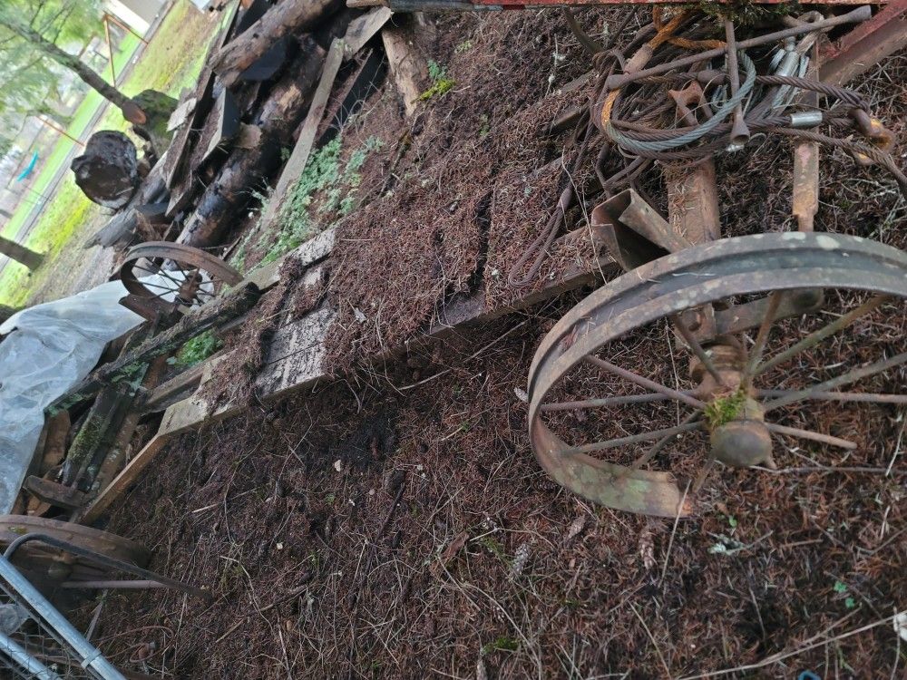 Old Wagon Axles And Frame