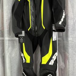 SPIDI Motorcycle LEATHER RACING SUIT With Free WARRIOR Back Protector