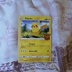Pikachu Pokemon Card Halloween 