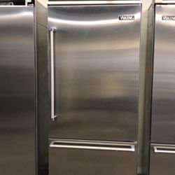 Viking 36”wide 5Series Stainless Steel Bottom Freezer Built In Refrigerator 