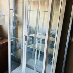 IKEA MILSBO Glass Cabinet – White – Fully Assembled – Like New