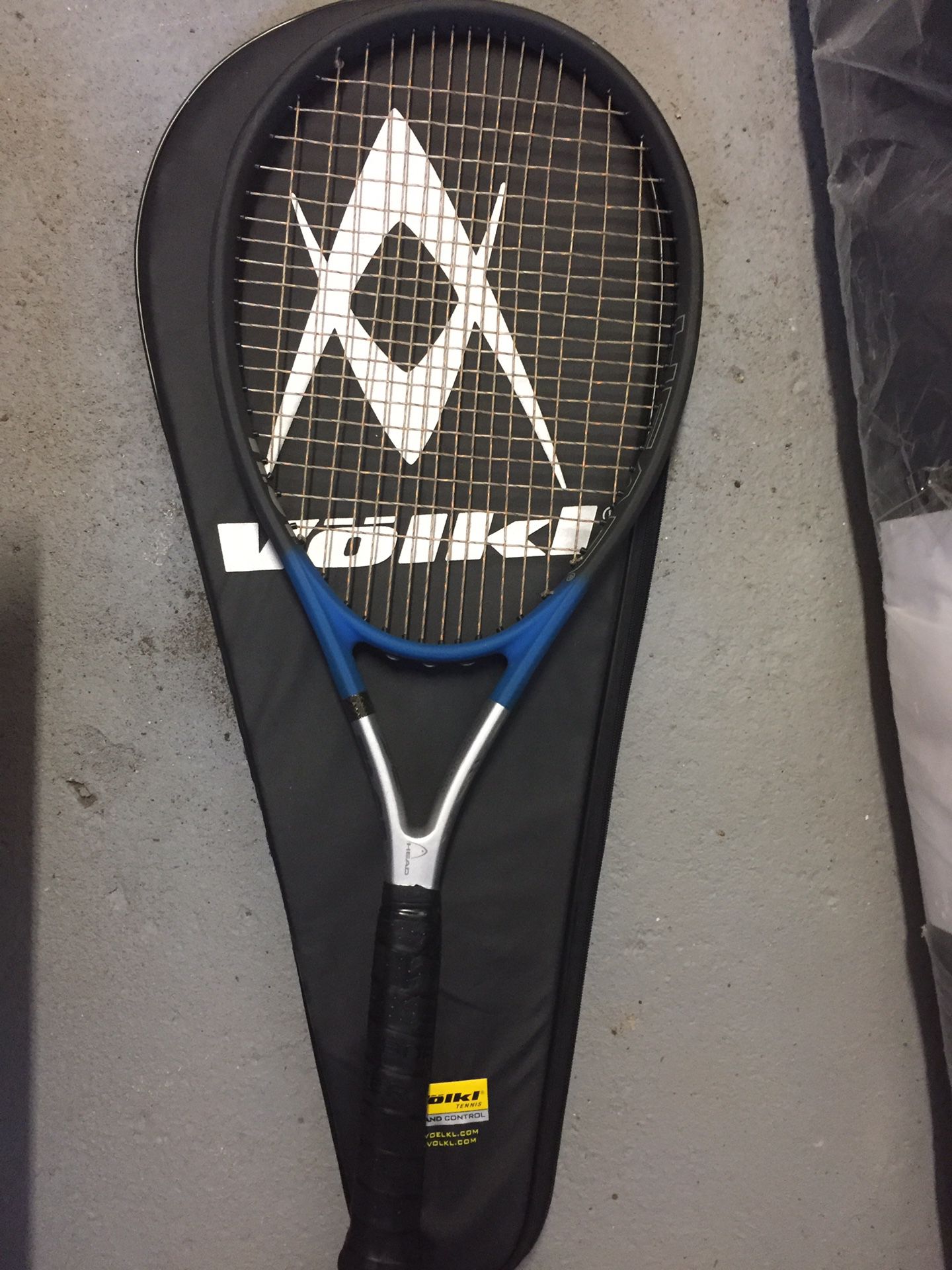 Tennis racket with case