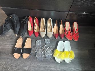 Lot of woman shoes