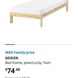 IKEA NEIDEN Bed Frame with Slatted Bed Base, Twin Bed