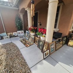 Misc Old Antique Art Work N Portratraits From 1800s. See All Pics N Description