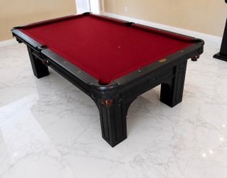 Olhausen Pool Table 8’ (Free Delivery & Pro Setup) New Felt Any Color + All Accessoires