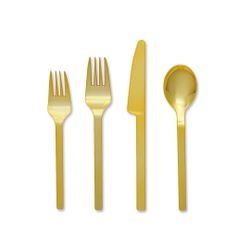 Premium Gold Plastic Silverware Set